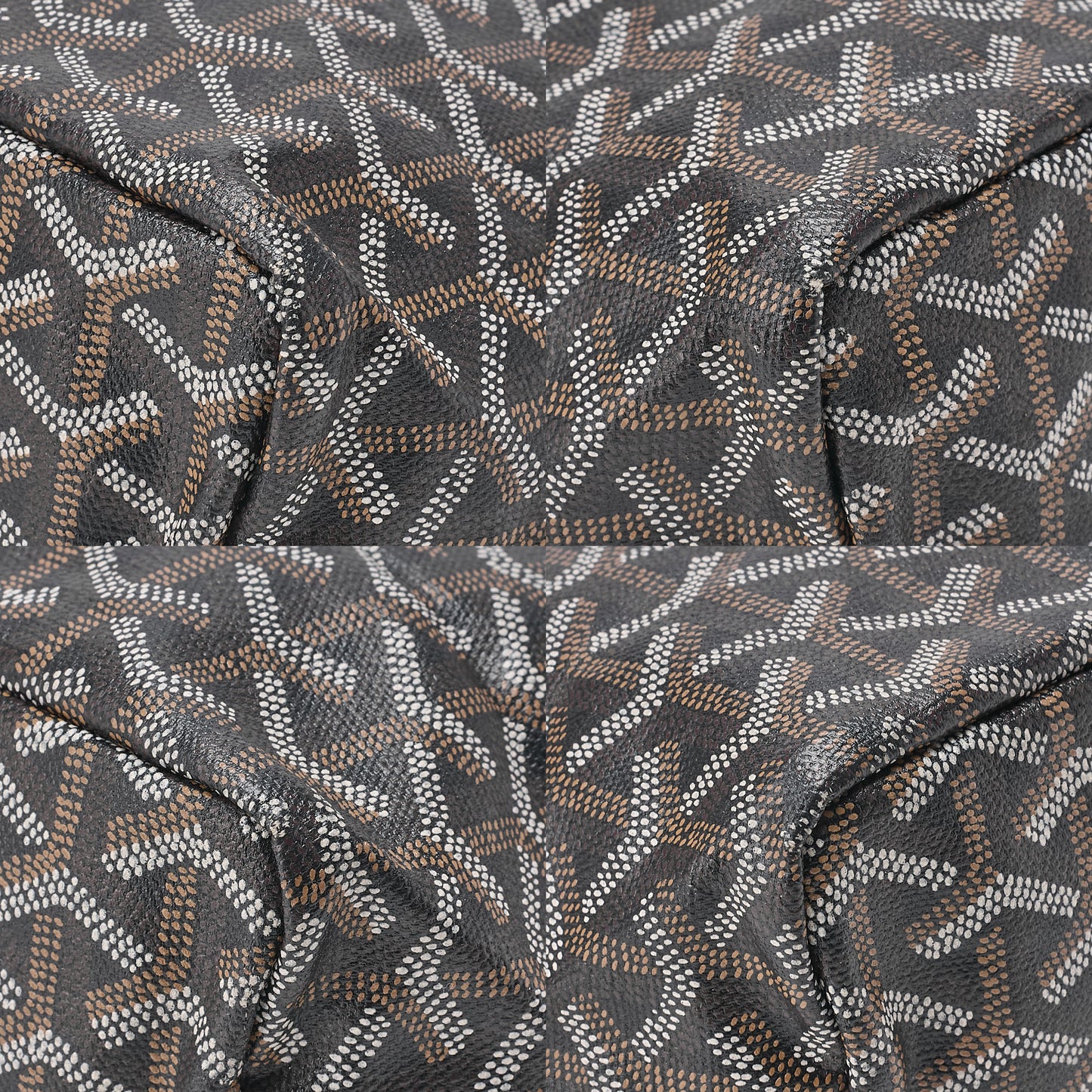 GOYARD Anjumini Tote Bag Coated Canvas Black Silver-Tone Hardware, Pre-Owned