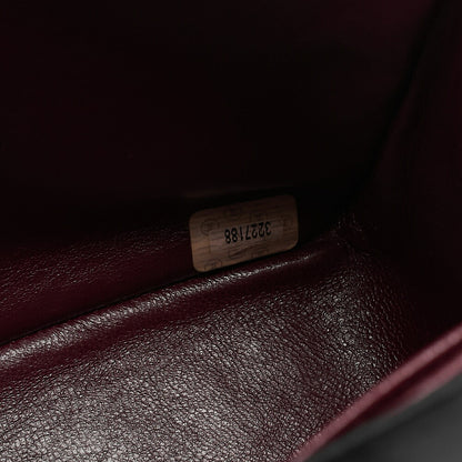 CHANEL Chain Shoulder Bag Square Lambskin Black Gold-Tone Hardware, Pre-Owned