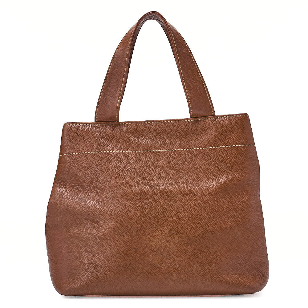 CHANEL Matelasse Tote Bag Cocomark Caviar Skin Brown Vintage Silver-Tone Hardware, Pre-Owned