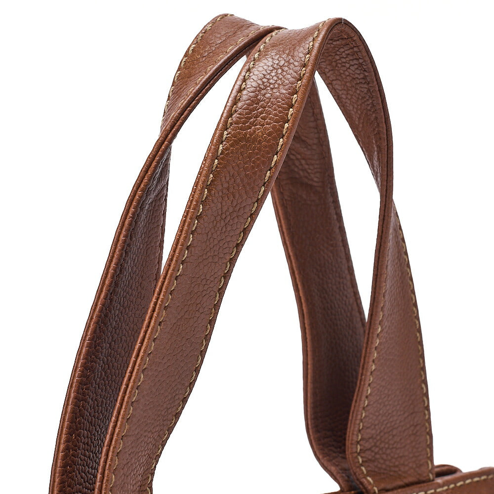 CHANEL Matelasse Tote Bag Cocomark Caviar Skin Brown Vintage Silver-Tone Hardware, Pre-Owned