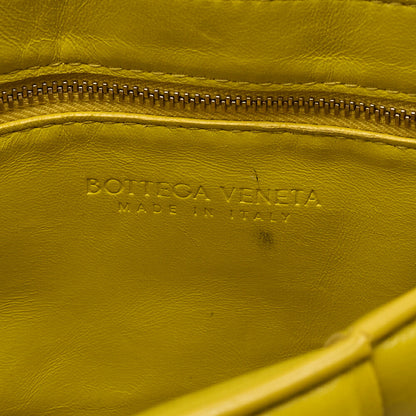 BOTTEGA VENETA Intrecciato Lambskin Padette Cassette Shoulder Back Yellow Gold-Tone Hardware, Pre-Owned