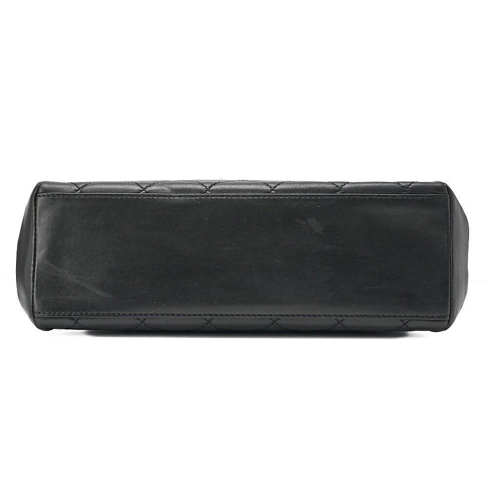 CHANEL Tote Bag Matelasse Lambskin Tortoiseshell Black Gold-Tone Hardware, Pre-Owned