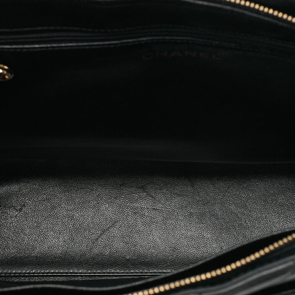 CHANEL Tote Bag Matelasse Lambskin Tortoiseshell Black Gold-Tone Hardware, Pre-Owned