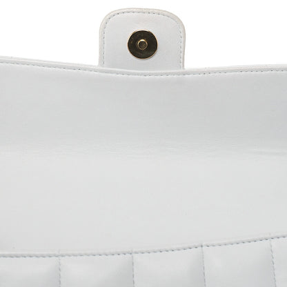 CHANEL Chocolate Bar Camellia Magnet Lock Chain Shoulder Lambskin Light Bull Gold-Tone Hardware, Pre-Owned