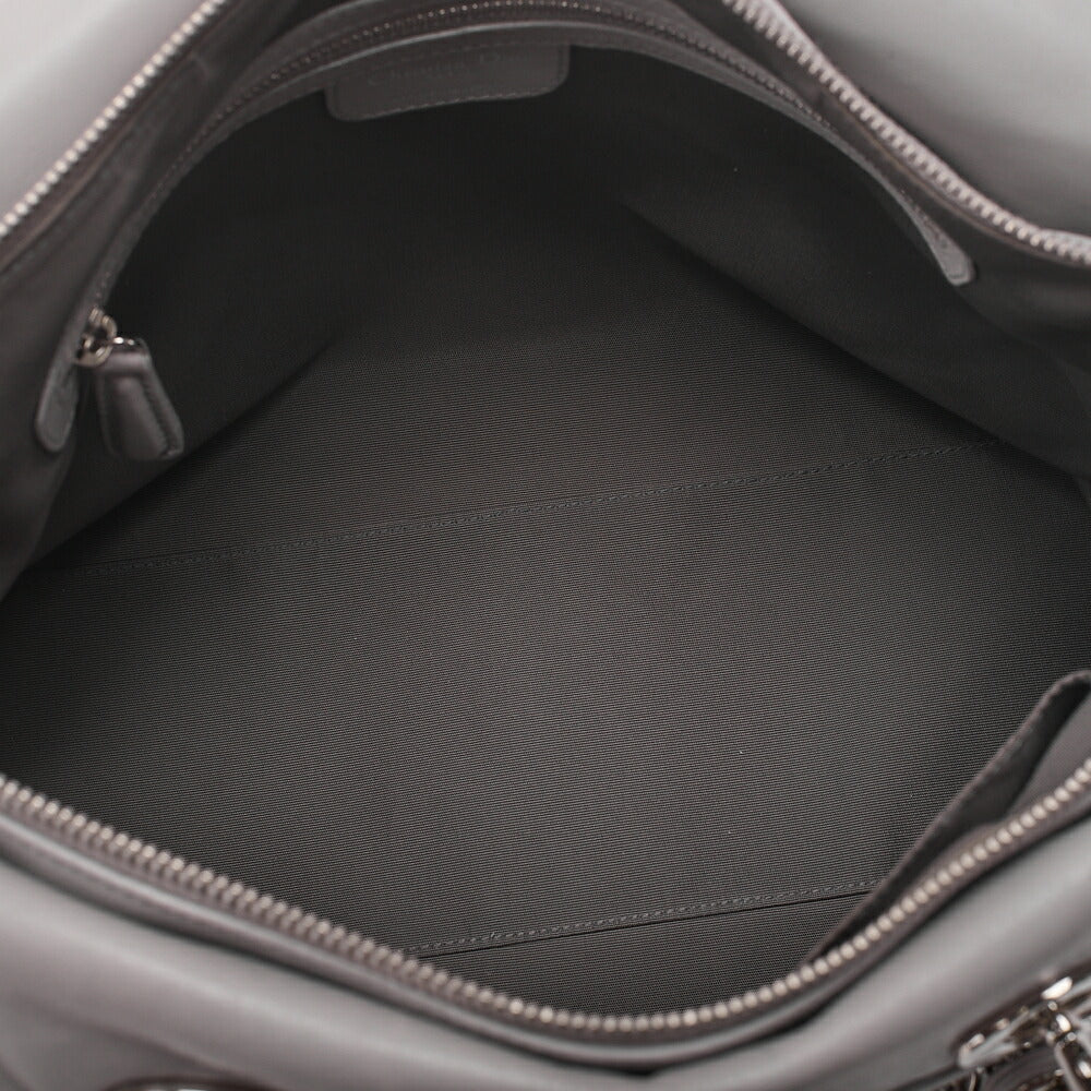 Dior Lady Dior Granville Calfskin Handbag 2way Lavender Silver-Tone Hardware, Pre-Owned