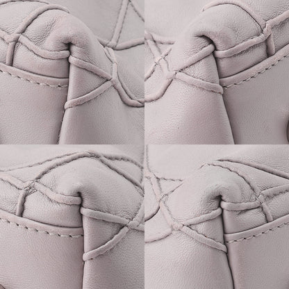 Dior Lady Dior Granville Calfskin Handbag 2way Lavender Silver-Tone Hardware, Pre-Owned