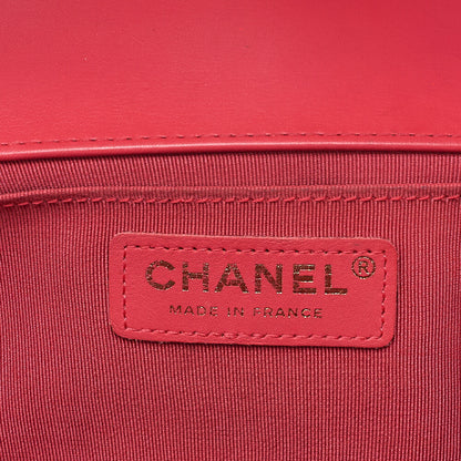 CHANEL Tweed X Studs Boy Chanel V Stitch Chain Shoulder Pink Gold-Tone Hardware, Pre-Owned