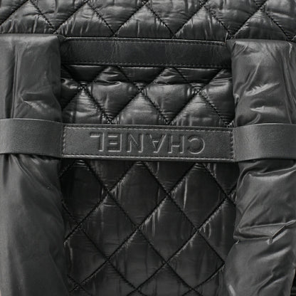 CHANEL Nylon Coco Backpack Black Silver-Tone Hardware, Pre-Owned