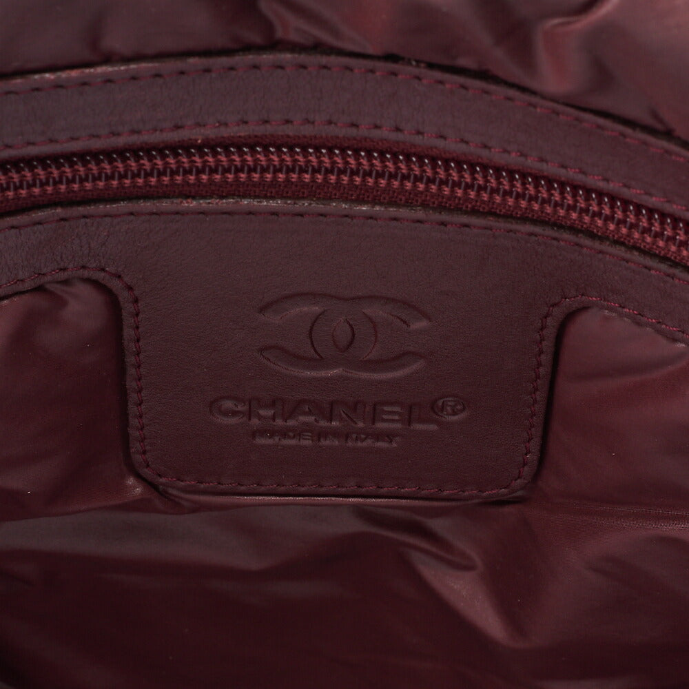 CHANEL Nylon Coco Backpack Black Silver-Tone Hardware, Pre-Owned