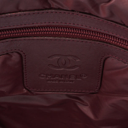 CHANEL Nylon Coco Backpack Black Silver-Tone Hardware, Pre-Owned