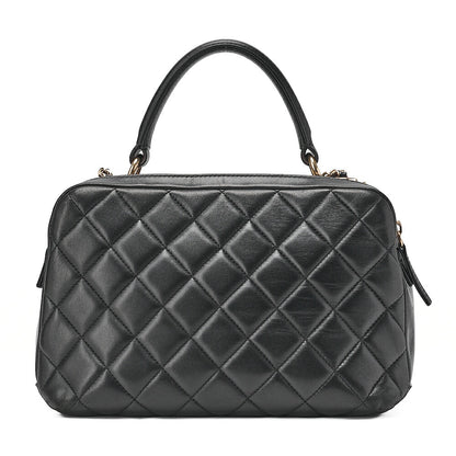 CHANEL Chima Trasse 2WAY CC Trendy Chain Shoulder Handbag Lambskin Black Gold Fittings Women's Bag Brand [Used] [Free Shipping]