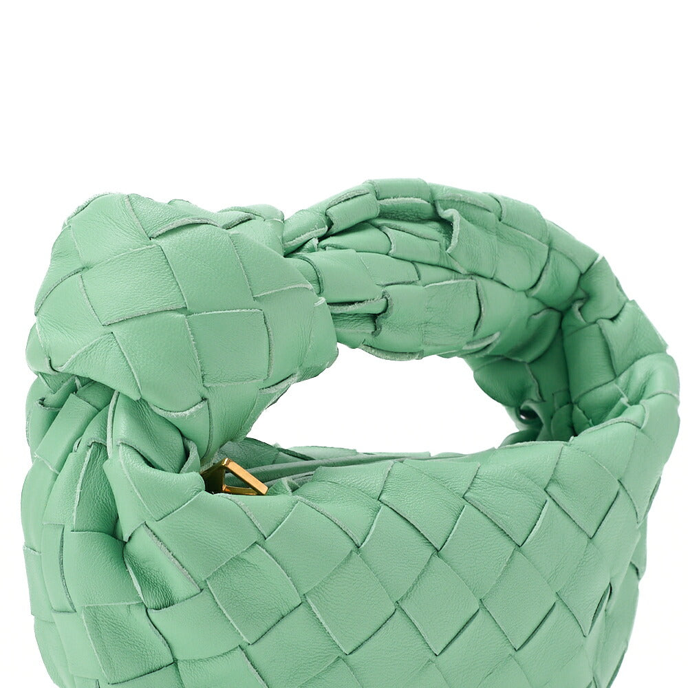 BOTTEGA VENETA Bottega Veneta Handbag Intrecciato Leather Mini Jody Green Gold Fittings Women's Bag Brand [Used] [Free Shipping]