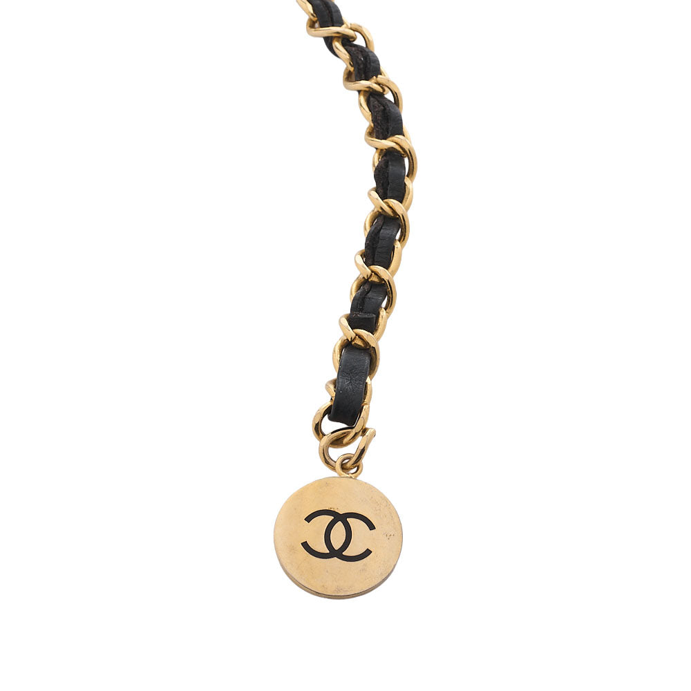 CHANEL 31RUE CAMBON Cocomark Chain Belt Triple GP  xx Leather Black x  Gold Gold-Tone Hardware, Pre-Owned