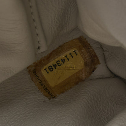 CHANEL Lambskin Matelasse Hamptons Line Coco Mark Chain Shoulder Ivory Silver-Tone Hardware, Pre-Owned