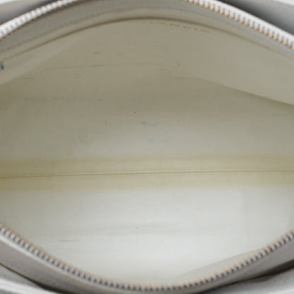 CHANEL Chanel Big Coco Mark Double Chain Shoulder with Ball Charm Caviar Skin White Gold-Tone Hardware, Pre-Owned