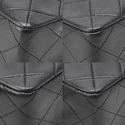 CHANEL Matelasse Single 20cm Chain Shoulder Lambsky Black Gold-Tone Hardware, Pre-Owned