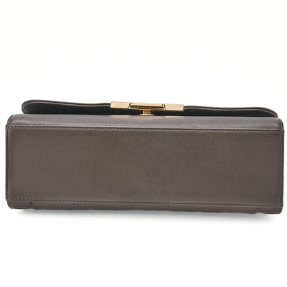 CHANEL Caviar Skin Matelasse 2way Shoulder Brown Gold-Tone Hardware, Pre-Owned