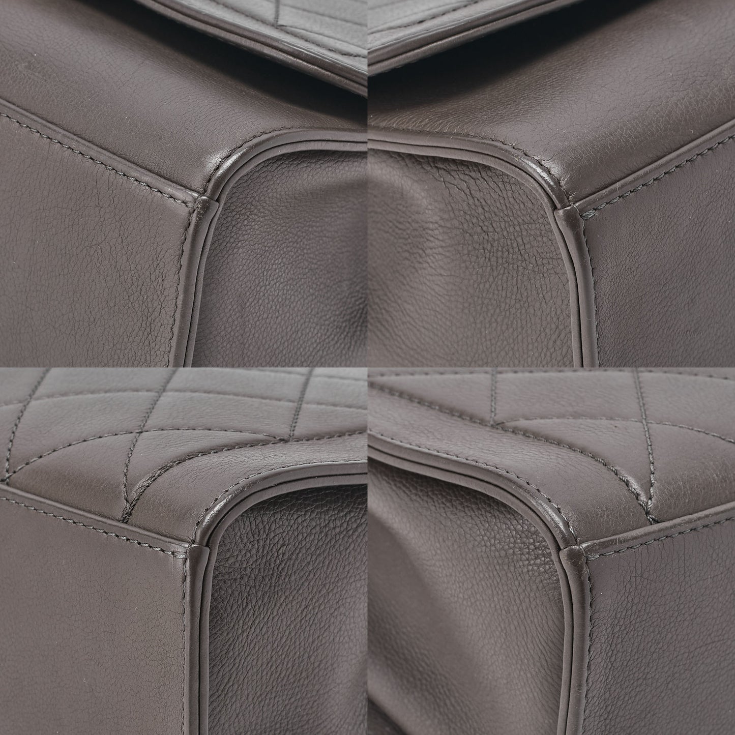 CHANEL Caviar Skin Matelasse 2way Shoulder Brown Gold-Tone Hardware, Pre-Owned