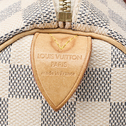 LOUIS VUITTON Louis Vuitton Damierzul Speedy 25 Handbag N41534 Ivory Gold-Tone Hardware, Pre-Owned