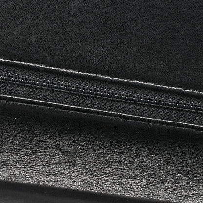 CHANEL Matelasse Double Flap 23cm Chain Shoulder Lambskin Black Gold-Tone Hardware, Pre-Owned