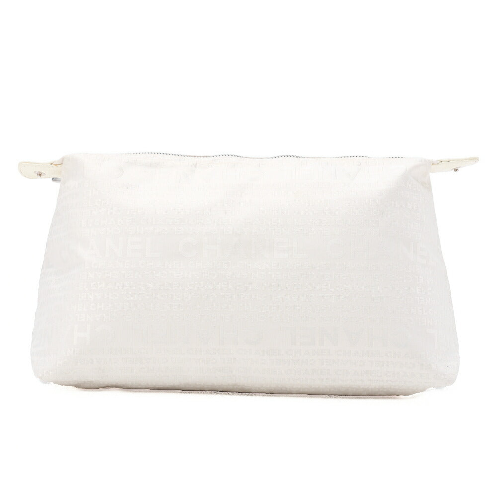 CHANEL Tote Bag Executive Caviar Skin 2.55 White Silver-Tone Hardware, Pre-Owned