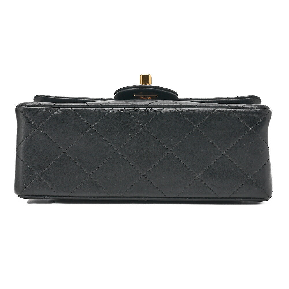 CHANEL Chain Shoulder Bag Mini Matelasse 18cm Turnlock Lambskin