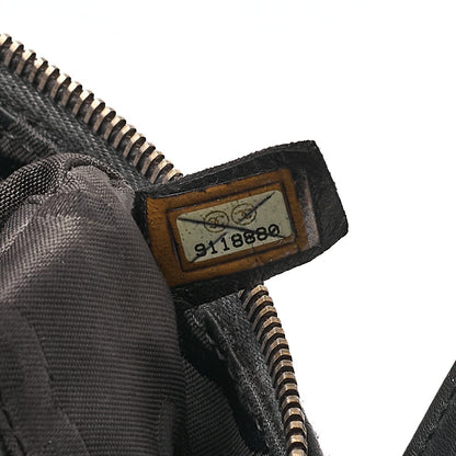 CHANEL Coco Mark Wild Stitch Handbag Calfskin Black Gold-Tone Hardware, Pre-Owned