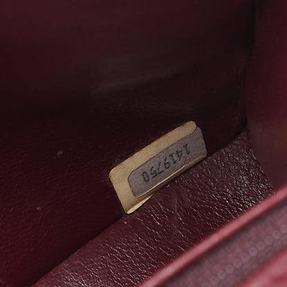 CHANEL Lambskin Matelasse Double Flap 25cm Square Chain Shoulder Black Gold-Tone Hardware, Pre-Owned