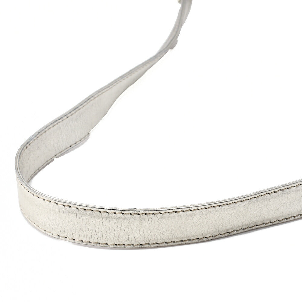 CHANEL Cocomark Perforated 2-way Chain Shoulder Bag Leather Silver-Tone Hardware, Pre-Owned