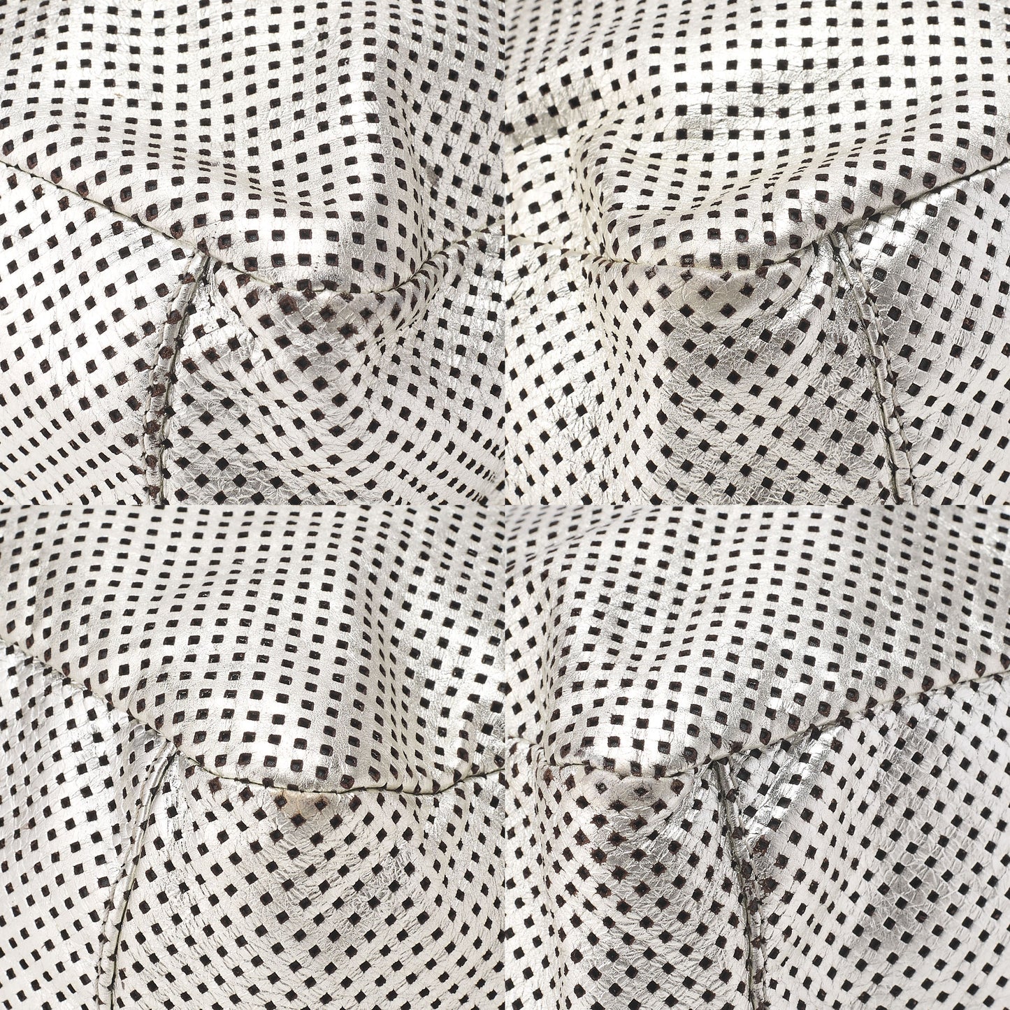 CHANEL Cocomark Perforated 2-way Chain Shoulder Bag Leather Silver-Tone Hardware, Pre-Owned