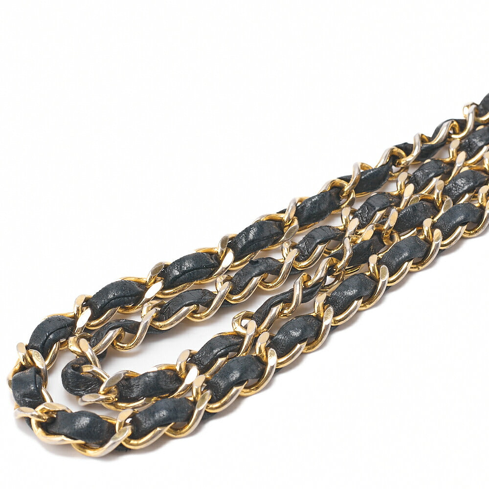 CHANEL Chain Shoulder Bag Mini Matelasse Turnlock Lambskin Black Single Flap Gold-Tone Hardware, Pre-Owned