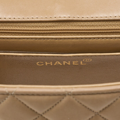 CHANEL Handbag Matelasse Biju Coco Mark Single Lambskin Beige Gold-Tone Hardware, Pre-Owned
