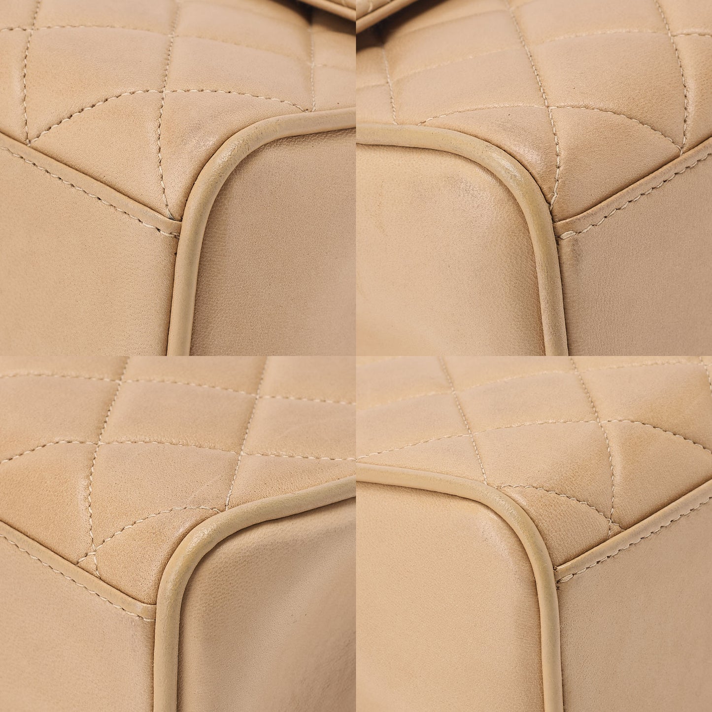 CHANEL Handbag Matelasse Biju Coco Mark Single Lambskin Beige Gold-Tone Hardware, Pre-Owned