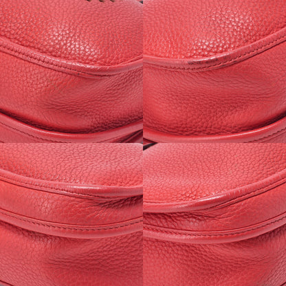 HERMES Evelyn PM 3 Trois Trois Tryon Cl?mence Shoulder Bag Rouge Silver-Tone Hardware, Pre-Owned