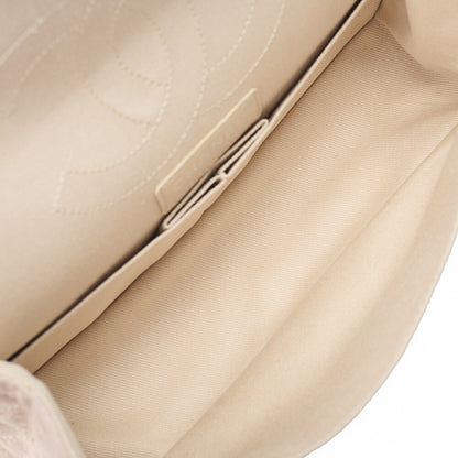 CHANEL Denim Double Flap 2.55 Matelasse Chain Shoulder Grey X Beige Silver-Tone Hardware, Pre-Owned