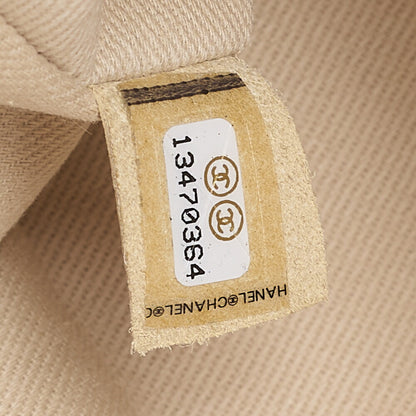 CHANEL Denim Double Flap 2.55 Matelasse Chain Shoulder Grey X Beige Silver-Tone Hardware, Pre-Owned