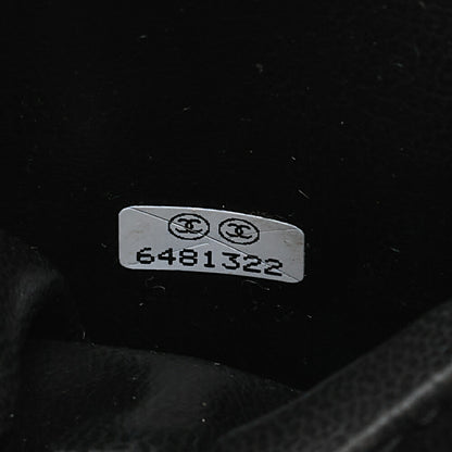 CHANEL Cocomark Vanity Handbag Caviar Skin Black Gold-Tone Hardware, Pre-Owned