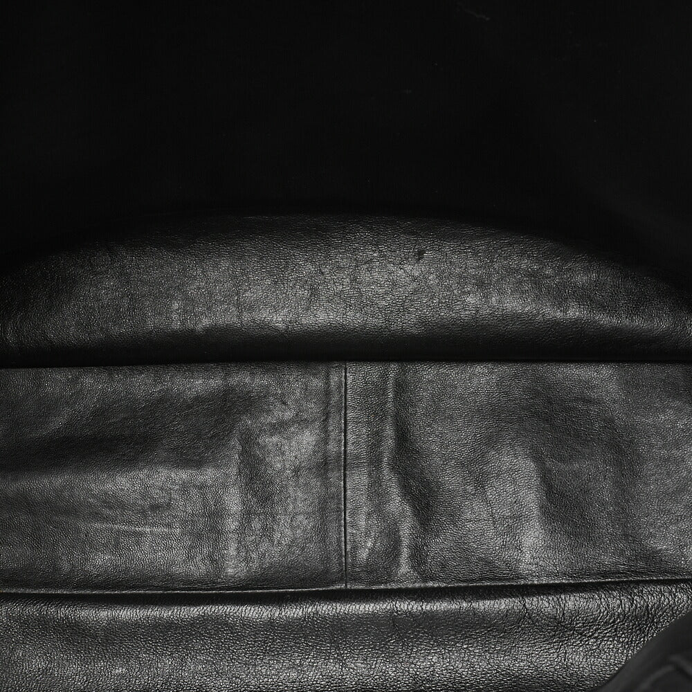 CHANEL Lambskin Big Coco Mark Giant Chain Tote Black Gold-Tone Hardware, Pre-Owned