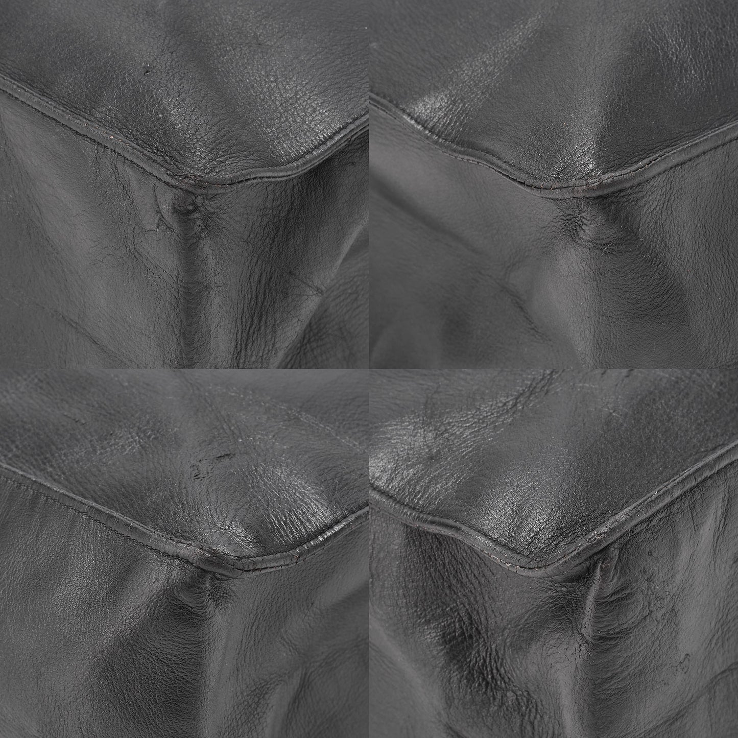 CHANEL Lambskin Big Coco Mark Giant Chain Tote Black Gold-Tone Hardware, Pre-Owned