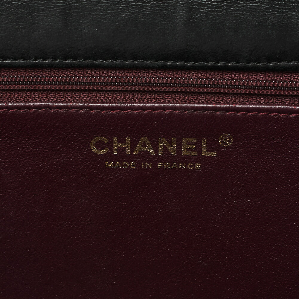 CHANEL Matelasse Turnlock 25cm Single Chain Shoulder Black Gold-Tone Hardware, Pre-Owned