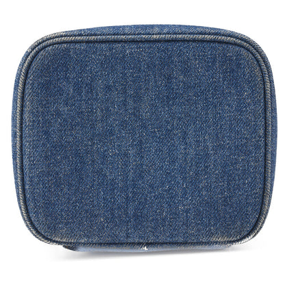 CHANEL Cocomark Vanity Handbag Denim Blue Gold-Tone Hardware, Pre-Owned