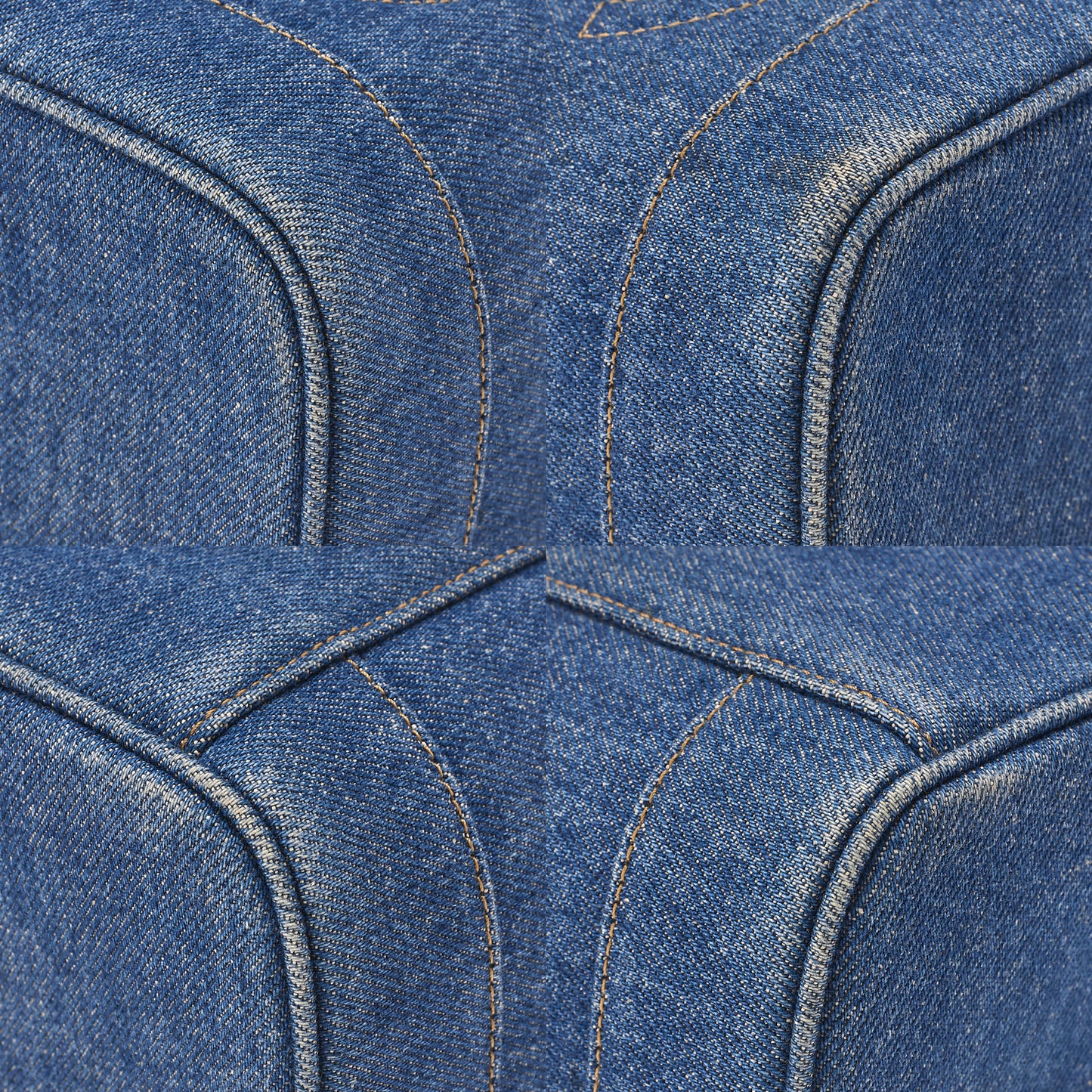 CHANEL Cocomark Vanity Handbag Denim Blue Gold-Tone Hardware, Pre-Owned