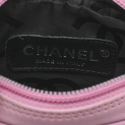CHANEL Cambon Line Matelasse Calfskin Pink x Black Mini Shoulder Bag Silver-Tone Hardware, Pre-Owned