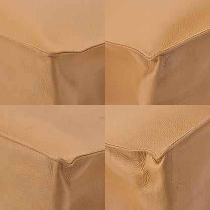 CHANEL Big Coco Mark Tote Bag Caviar Skin Beige Gold-Tone Hardware, Pre-Owned