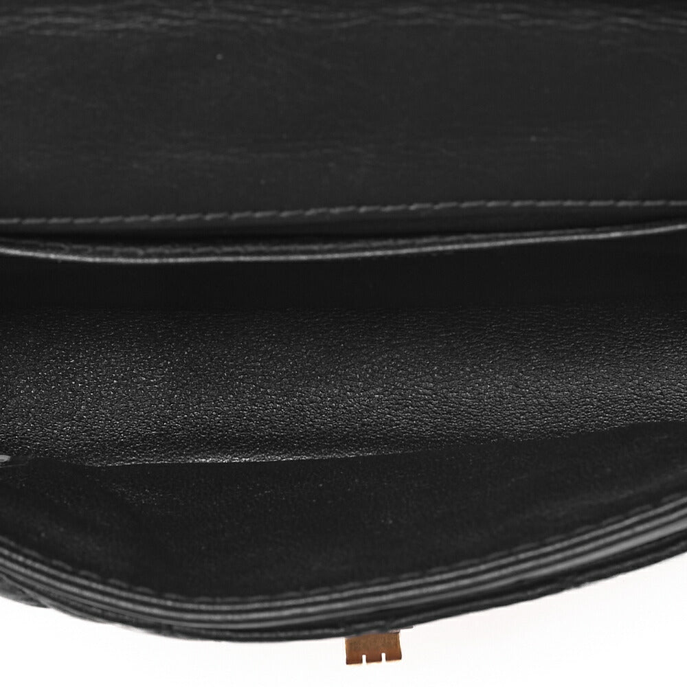 CHANEL Waist Pouch Matelasse 2.55 Lambskin Black Gold-Tone Hardware, Pre-Owned