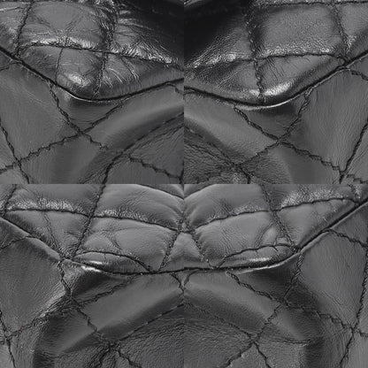 CHANEL Waist Pouch Matelasse 2.55 Lambskin Black Gold-Tone Hardware, Pre-Owned