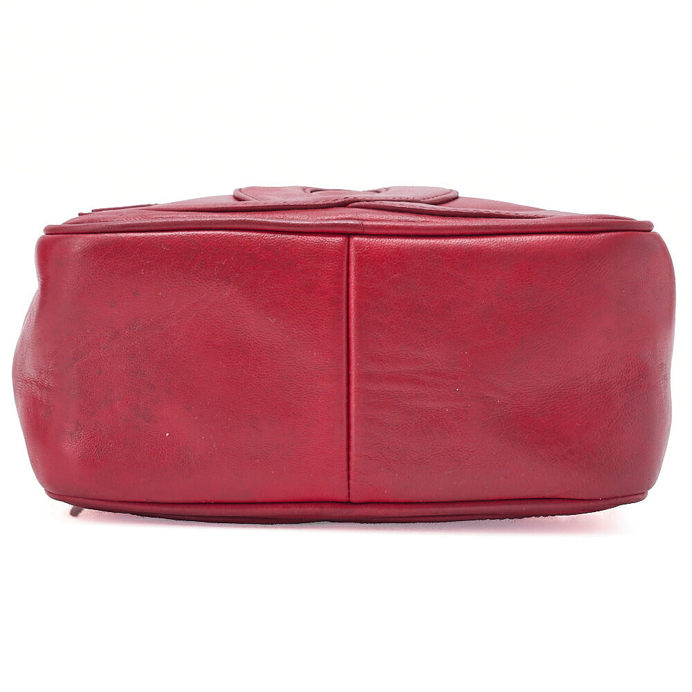 CHANEL Matelasse Coco Mark with Fringe Chain Shoulder Lambskin Red Gold-Tone Hardware, Pre-Owned