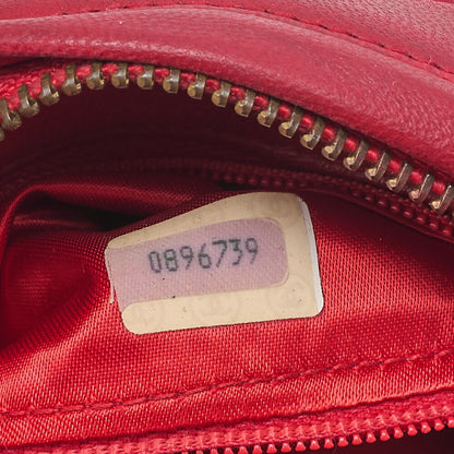 CHANEL Matelasse Coco Mark with Fringe Chain Shoulder Lambskin Red Gold-Tone Hardware, Pre-Owned