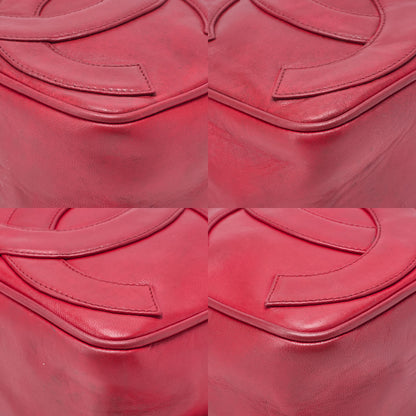 CHANEL Matelasse Coco Mark with Fringe Chain Shoulder Lambskin Red Gold-Tone Hardware, Pre-Owned