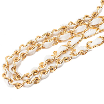 CHANEL Caviar Skin Big Coco Single V-Stitch V-Flap Chain Shoulder White Gold-Tone Hardware, Pre-Owned